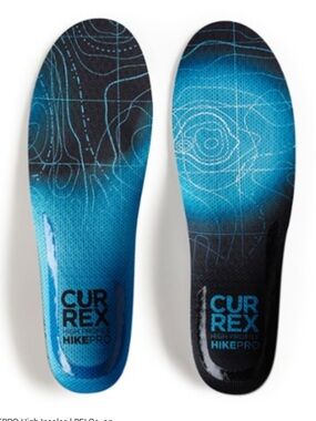 CURREX HIKEPRO High Insoles, Size KIDS OR WOMEN XS, Blue, NWT Open box